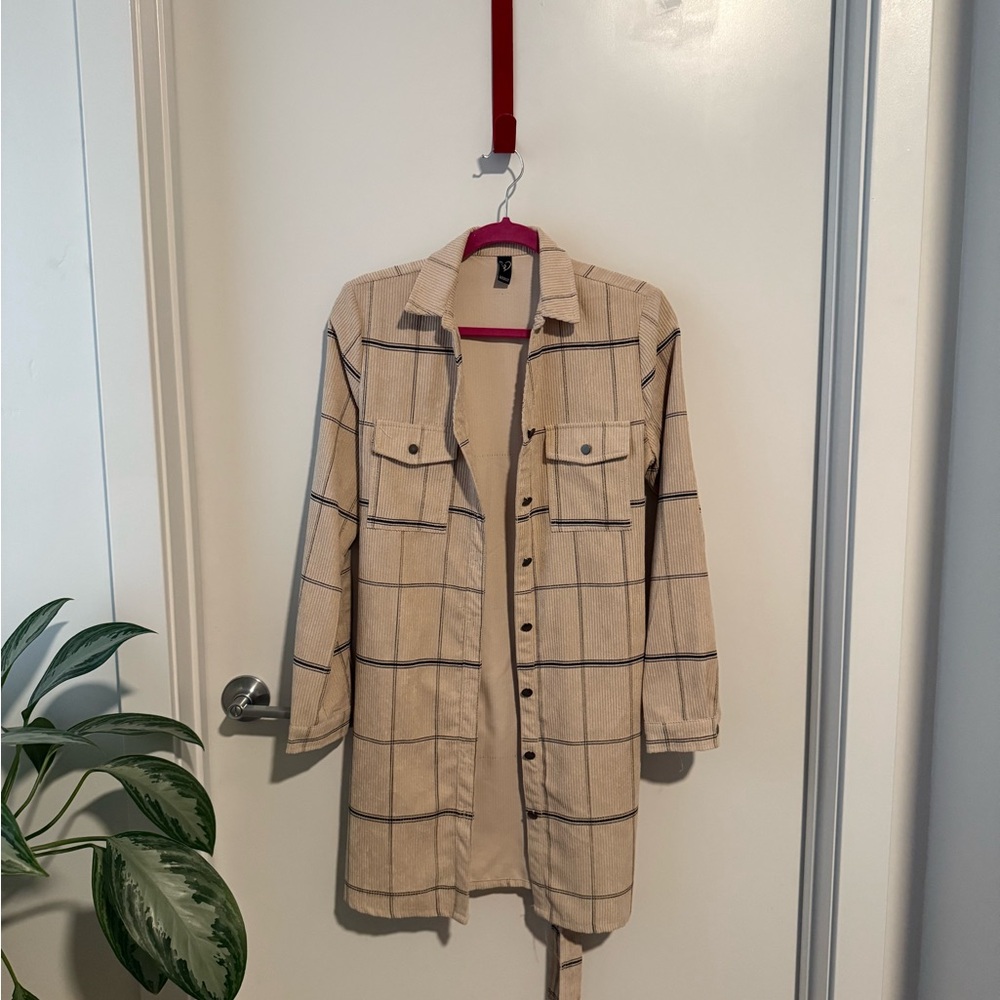 Windsor Beige Plaid Utility Jacket